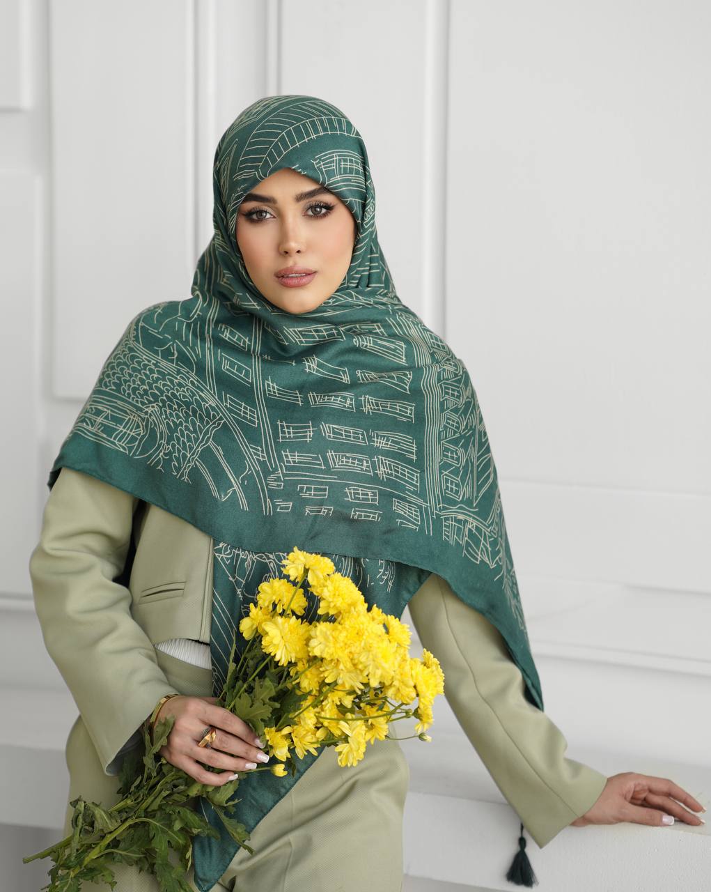 روسری سیااسکارف شهر مهربانی (۵ رنگ)