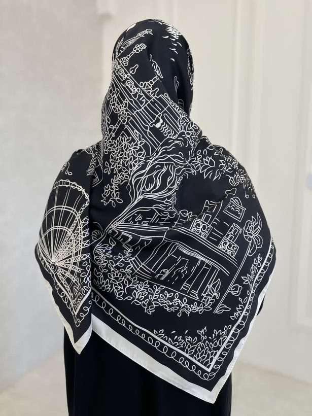 روسری ابریشم ساتن