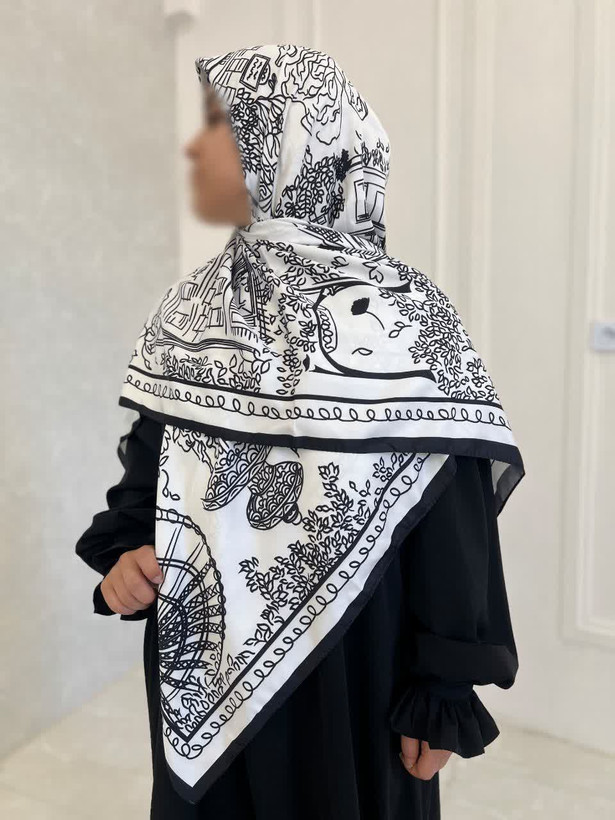 روسری ابریشم ساتن