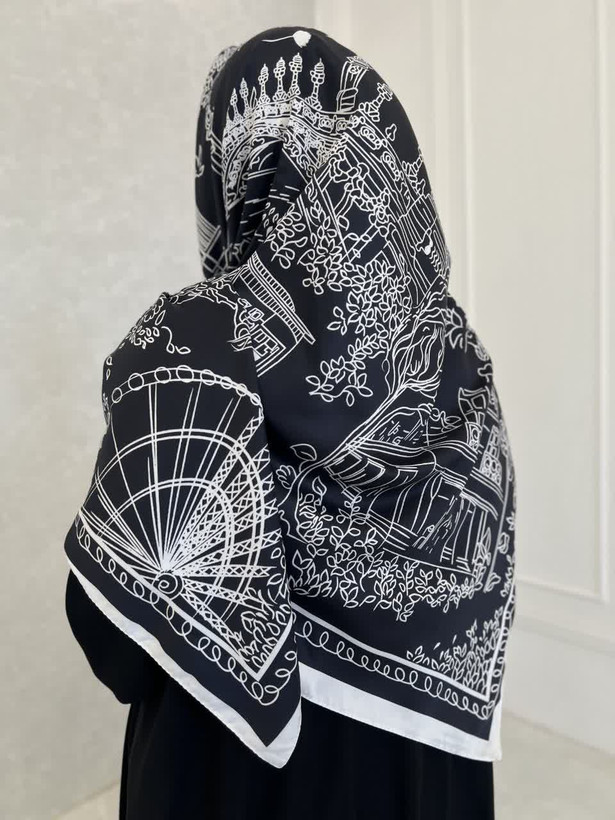 روسری ابریشم ساتن